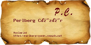 Perlberg Cézár névjegykártya